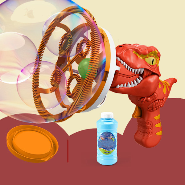 Fläkt Dinosaur Bubble Machine Auto Bubble Machine red