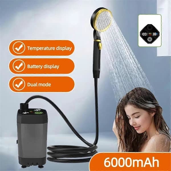 Bærbar genopladelig campingbruser med 6000mAh batteri-FA-