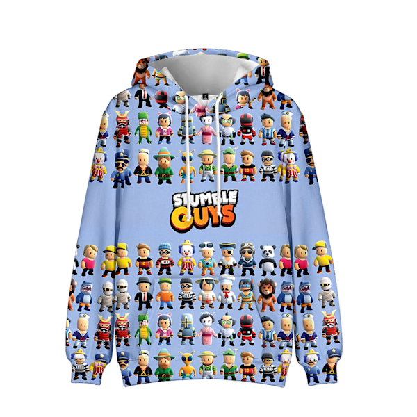 Stumble Guys 3D Print Hoodie Barnkappa Hoodie Yttertøj 19 XS 19