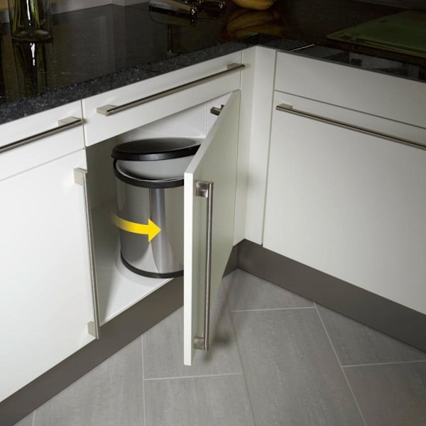 Hailo Sophink för skåp Compact-Box storlek M 15 L rostfritt stål 3555-101 silver 2200