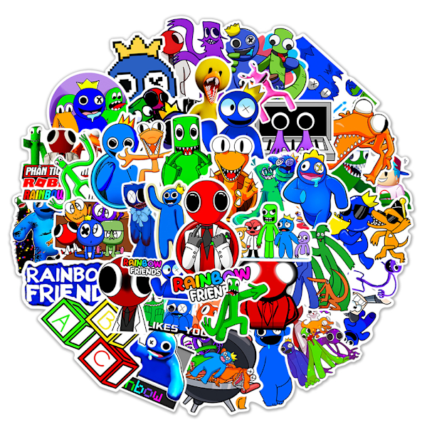 50 kpl Roblox Rainbow Friends Graffiti -tarra Puhelin Vedenpitävä