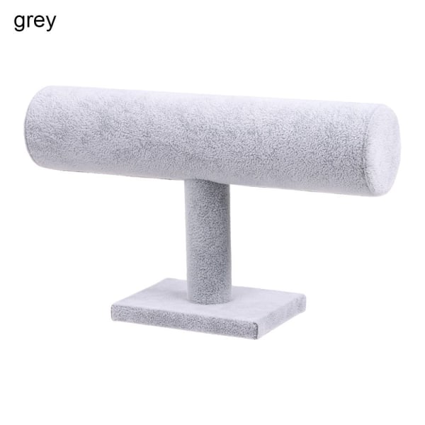 Sammet T-bar Stativ Förvaringsställ GRÅ grey