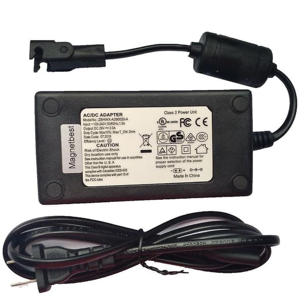 29V 2A AC DC 2-stifts strömadapter för elektrisk stol med kabel-FA-