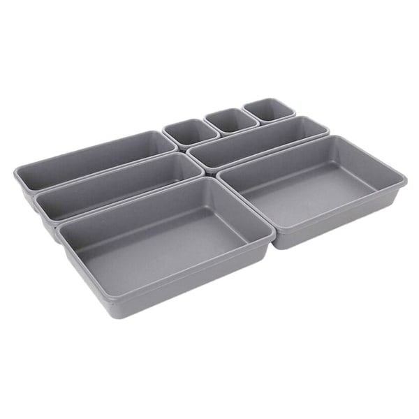 Skrivbord, 8 delar - grå