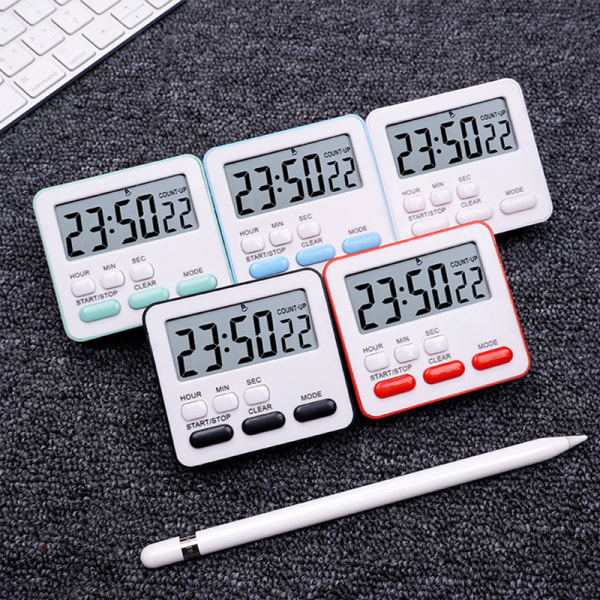 Digital Kjøkken Timer med Display Red