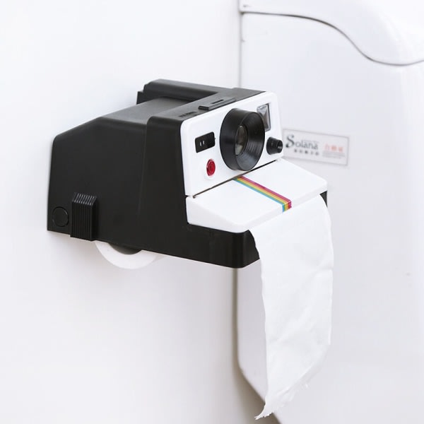 Retrostil Polaroid-kameraform Tissue Box Tissue Box Lock Kamera Toalettlåda Hushållsartiklar Pappershanddukshållare