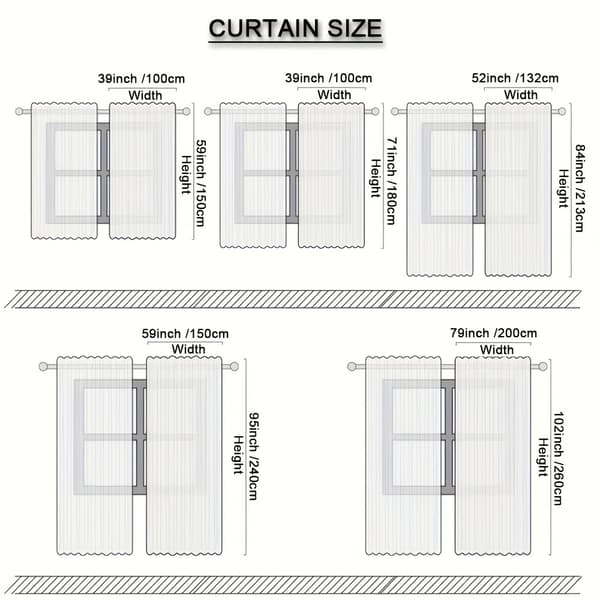 Vit blommig broderad skir voile-gardinpanel 2-pack 200x260cm White
