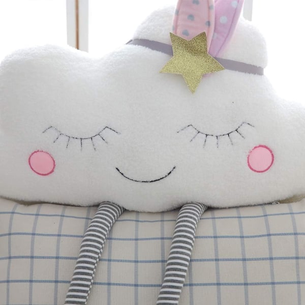 Plush Myk Koselig Mørk Sky Lyn Pute 17 Tommer