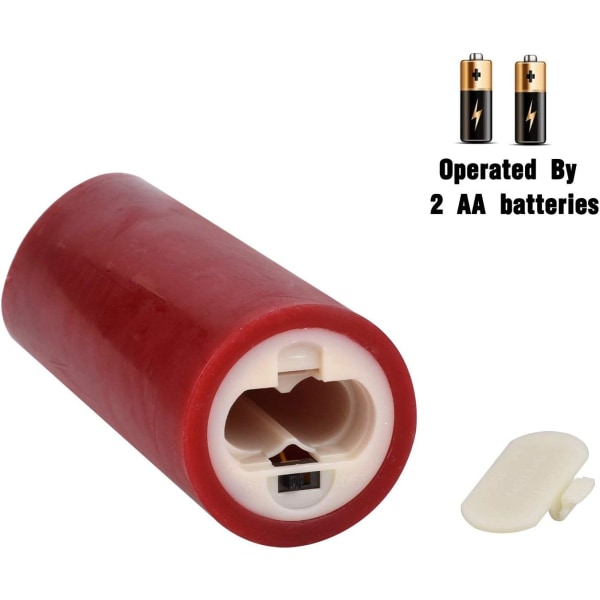 Batteriljus, 5,5\"/6\"/6,5\"/7\"/8\"Set med 5 Real Wax Not