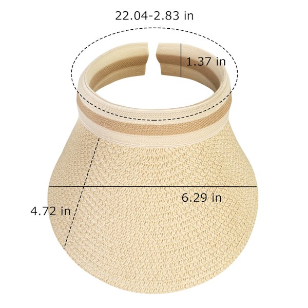 2 stk. Dame Solskjerm Sommer Solskjerm Caps Dame Tom Solhatt