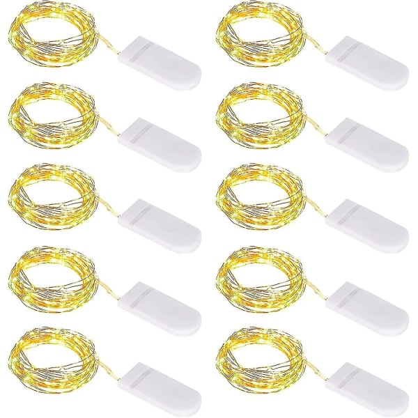 1m 10 Micro String Lights Small Med Batteri 10 Stykker Led Strin