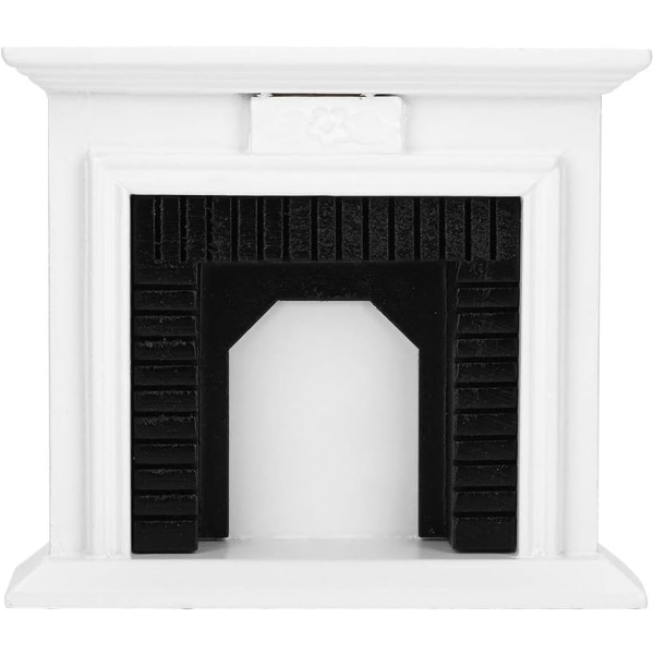 1:12 Scale Miniature White Fireplace Dollhouse Wooden Fairy