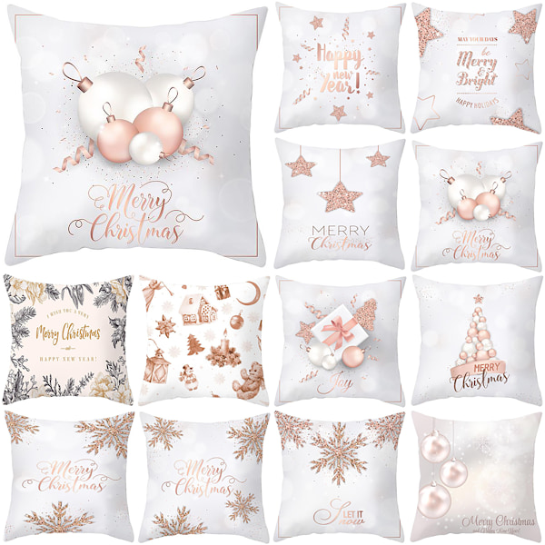18' julrosa fodral Snowflake Case Soffa Heminredning #6