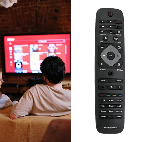 Universal fjärrkontroll för Philips Smart TV, ersättningsfjärrkontroll för Philips 242254990467/2422 549 90467