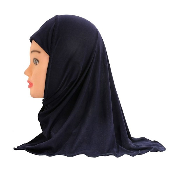 Muslimsk Hijab Islamsk Sjal for barn MØRK LILA dark purple