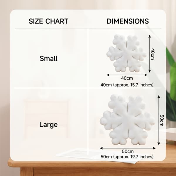 Snefnug-pude kreativ sofapude til soveværelse og stueindretning 50x50cm White