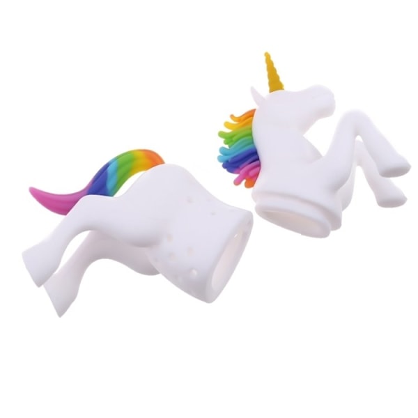 Tesil / Tekande i Silikon - Pony / Unicorn - Enhjørning white 40