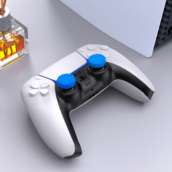 Tumstocke til PS4 & PS5, 4 par/8 stk. udskiftning silikone tommelfingergreb, joystick-beskyttelseshætte til PS4 & PS5-controllere