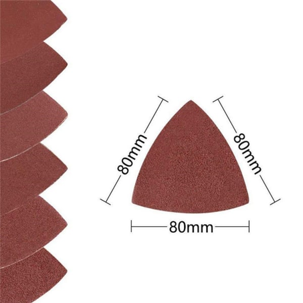 50 st Triangel, icke-poröst sandpappersslipark Kornstorlek 60/