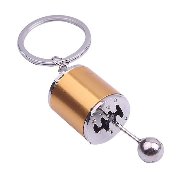 Polering Gear Knob Nøglering (Farve: Guld)