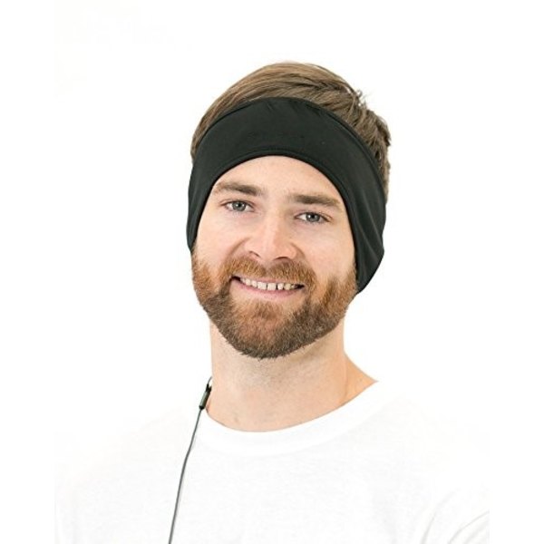 Pannband med kuulokkeet Lycra musta