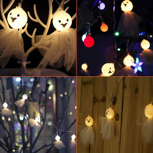 Halloween LED-ljusslinga, 3m/9,8ft 20LEDs pumpa ljusslinga