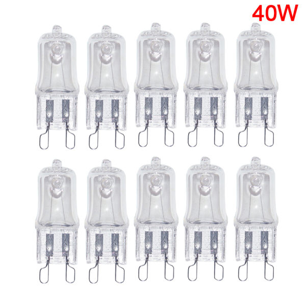 10 stk Ovnlampe G9 Højtemperaturlampe Steamer Light 25 40W one size 40W