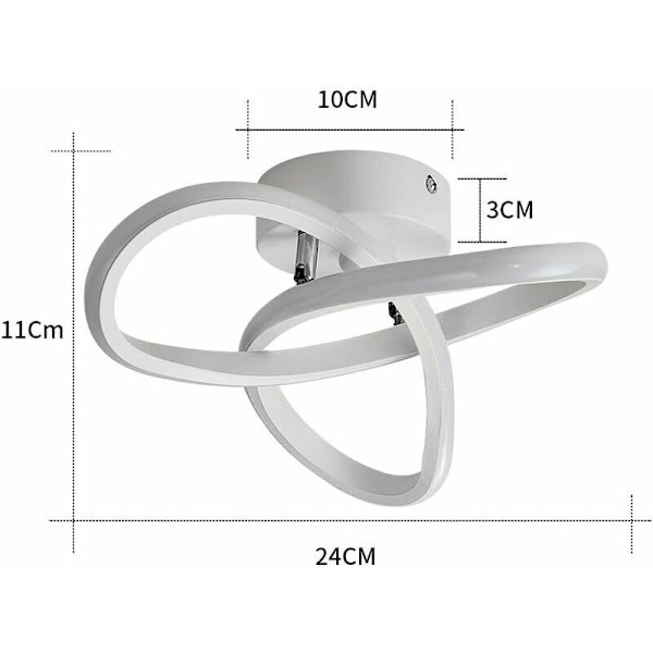 Moderne LED-taklampe, 22W aluminium og akryl taklampe, blomformet LED-taklampe for soverom kjøkken korridor spisestue balkong [Energiklasse E]