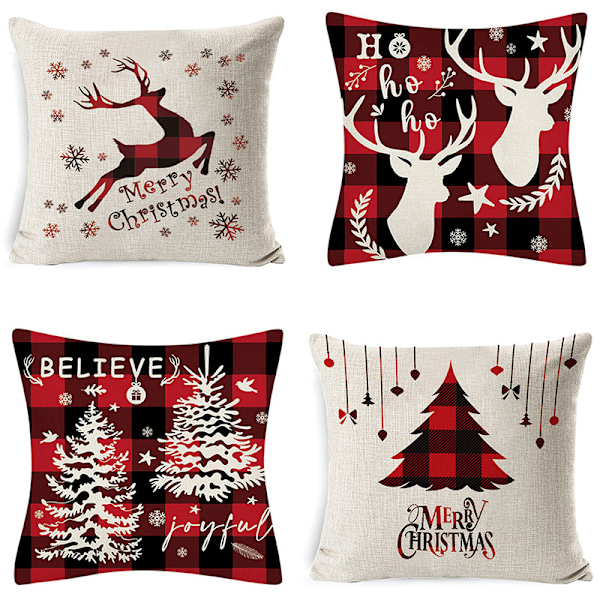 4-pack Jul Örngott Jul Dekorationer