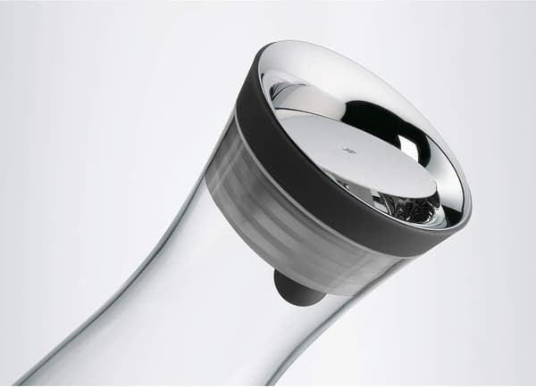 Vattenkaraff, 1,2 l, glaskaraff, silikonlock, CloseUp-förslutning