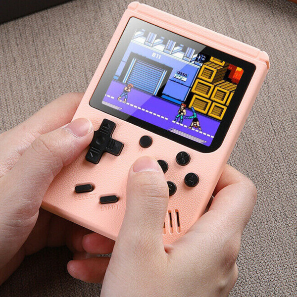 Klassiska spel Handhållna Retro Videospel Gameboy Barnpresenter YTU pink
