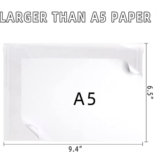 Almi A5 Plastfickor Transparent - 24 st Knappficka Polypropen Dokumentmapp Present