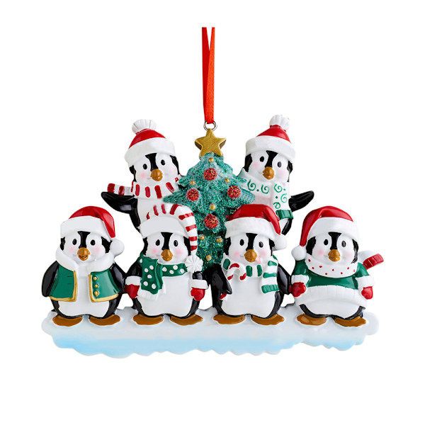 Julgranspingvin Hängande Dekoration Julgranskula - lager 6 penguins