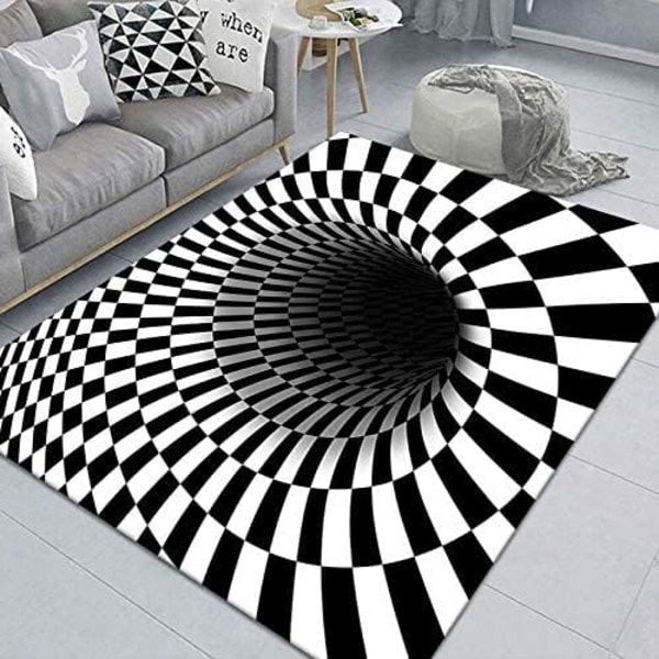 3D Vortex-tæpper - skridsikre runde Vortex Illusion-tæpper