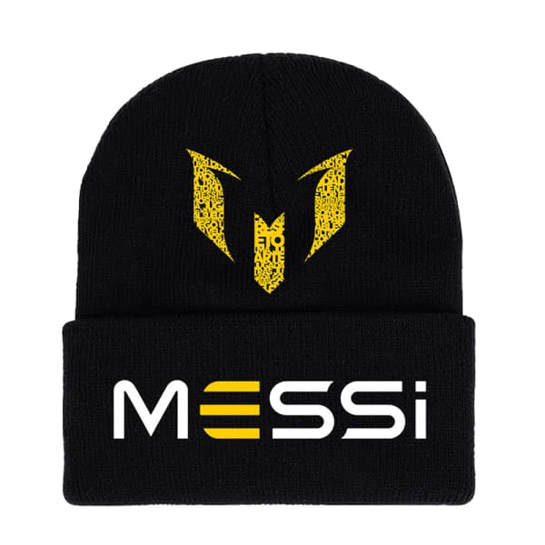 Messi Fotbollskeps Stickad Mössa Unisex Mode One Size-FA3-
