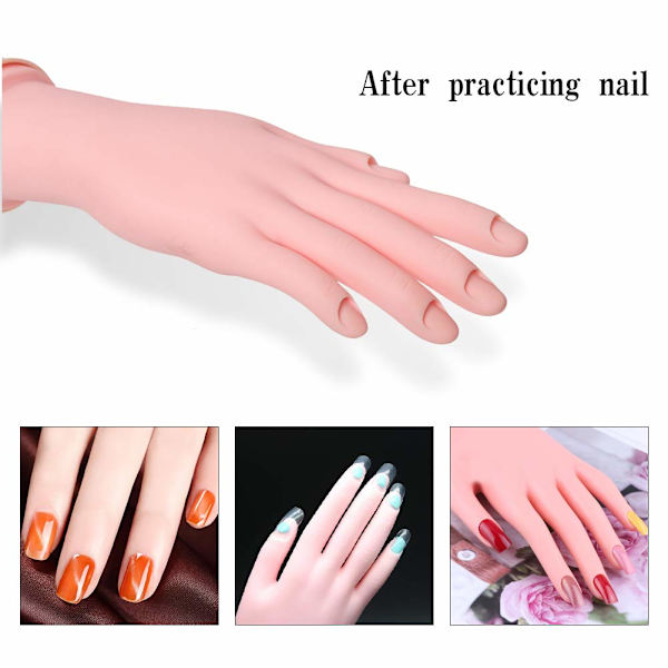 Silikoneøvelseshånd til negle / manicure