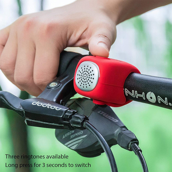 Cykelklocka 90dB Elektrisk Cykelklocka Horn Hög Vattentät-Svart (Två)