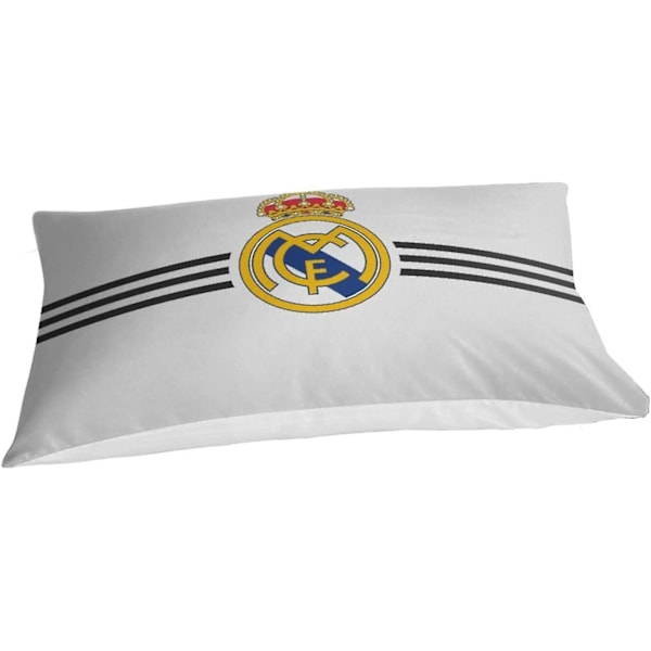 Real Madrid Ultra Blødt Sengelinnedsæt D Sengelinned Berømt Fodboldhold Trykt Mikrofiber Dynebetræk Dele med Lynlåslukning 135*200 CM King220x240cm