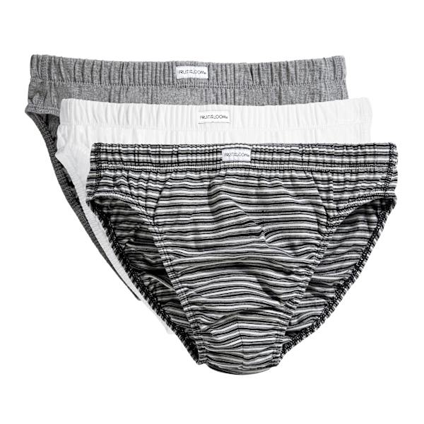 Fruit Of The Loom Classic Slip Briefs til mænd (3-pak) S Sort/Hvid Stribet S Black/White Stripe