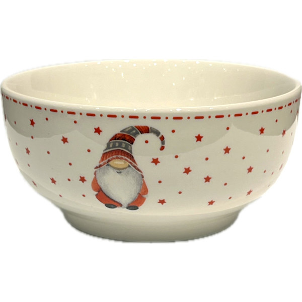 Skål Jul Vit Tomte white 350