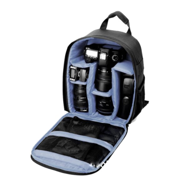 Vedenpitävä DSLR SLR -kameran pehmeä kotelo Laukut Reppu Reppu black&gray