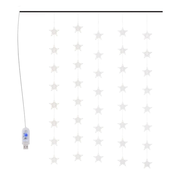 vidaXL Tähtivalosarja 200 LED-lampulla, monivärinen, 8 toimintoa 660 gray