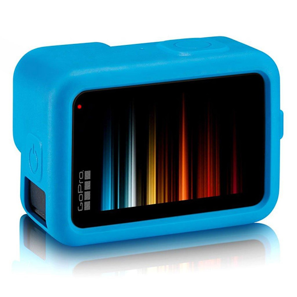 GoPro 9 silikone etui med linsekapsel - blå blue Mjukplast
