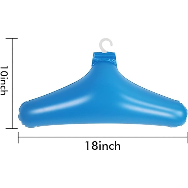 2024 Ny uppblåsbar galge  Bärbar hopfällbar klädtork, lätta klädhängare för hem, bil, camping inomhus och utomhus (blå)