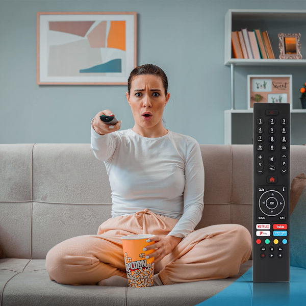 Universalfjärrkontroll för Bush TV, ersätter Luxor/Polaroid/Digihome/Finlux/Celcus/Hitachi/Bush/Logik