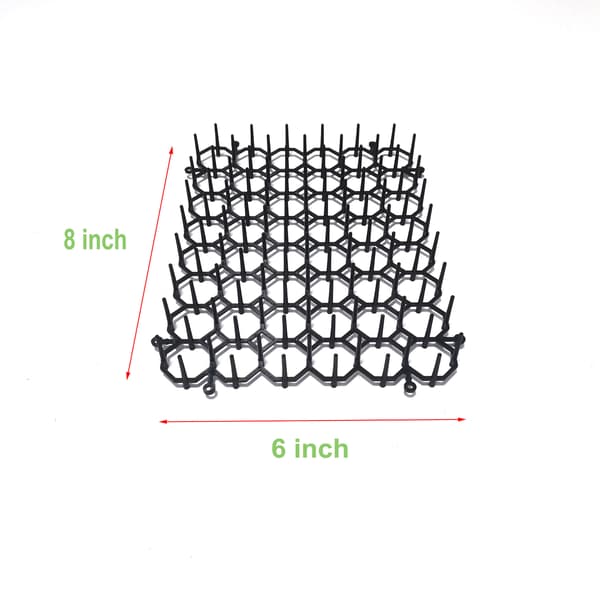 12-pakning katteavvisende matte med pigger, plastmatte for hage