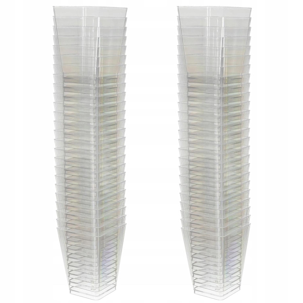 Fyrkantiga Plastbägare - 120 ml - 50 st transparent 825