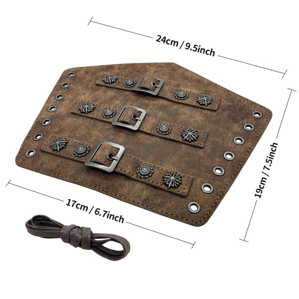 Viking Håndledsbeskytter PU Læder Middelalder Cosplay Scenerekvisit Par 1 Pair