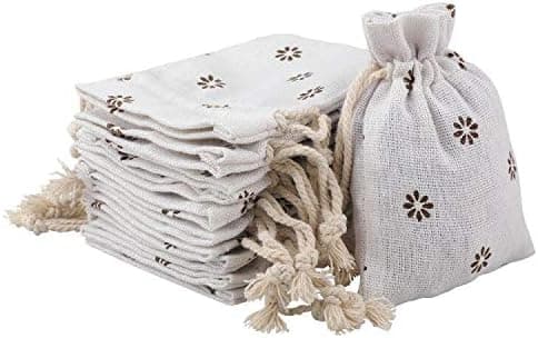 20 små bomullsdragskopåsar 10x14cm, lavendelpresentpåsar för fest -FA-