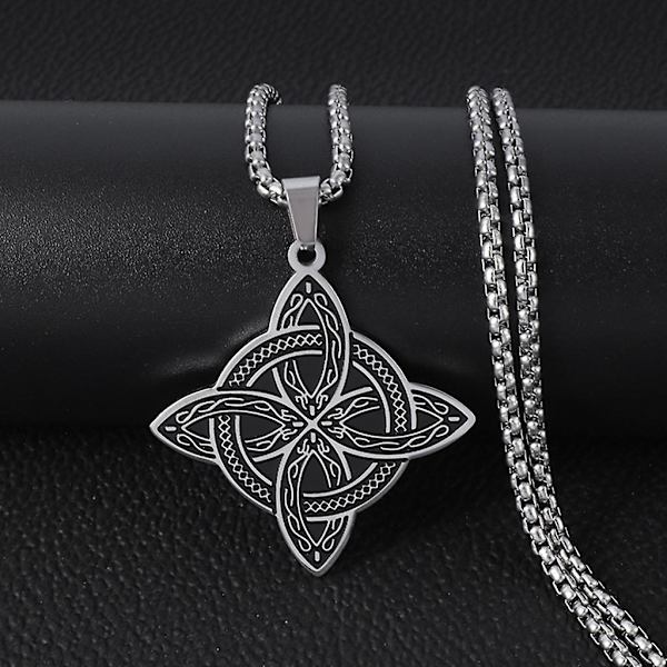 HHL  Halsband med häxknutsberlock Celtics Irish Amulet i rostfritt stål